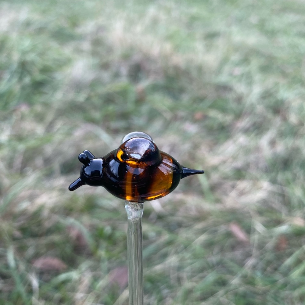 Glass Bee Garden Stake